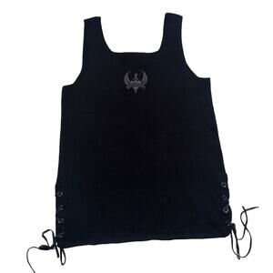 Harley Davidson women’s black & chrome heart tank top